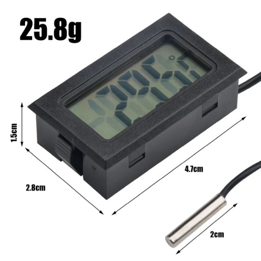 PRESNÝ ELEKTRONICKÝ TEPLOMER S AKVÁRIOVÝM SONDA DIGITÁLNYM LCD DISPLEJOM