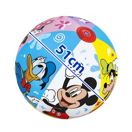 BESTWAY Detská nafukovacia plážová lopta do vody 51 cm Mickey Mouse 91098