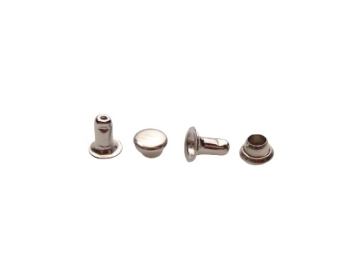 Obuvnícke nity 4 mm strieborné, 100 ks
