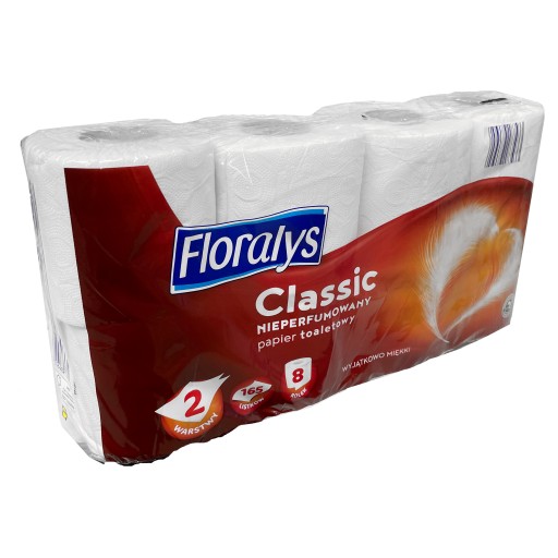 FLORALYS CLASSIC TOALETNÝ PAPIER 8 ROLČIEK 2 VÁL