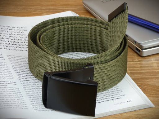 Dámsky a pánsky KHAKI WEBBING opasok, krátky, 115 cm
