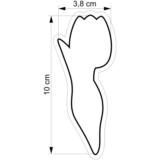 VEĽKONOČNÁ forma Vykrajovačka na perníky EASTER Flower Tulipán 10cm