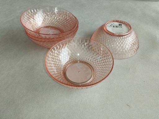Ozdobná červená plastová miska na šalát, 14,5 x 5,5 cm, na občerstvenie