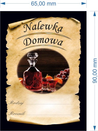NÁLEPKA NA ŠTÍTOK TINKTÚRA DOMÁCE TINKTÚRY 10X CHUTNÁ TINKTÚRA