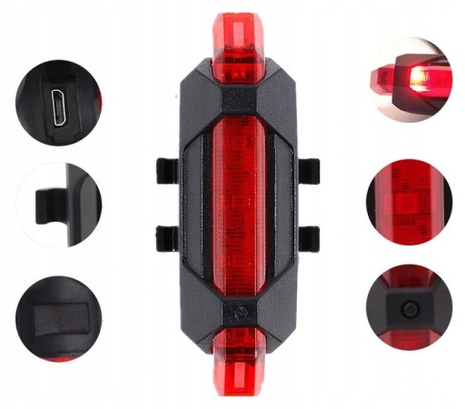 SET PREDNÉ LED SVETLO NA BICYKEL + ZADNÉ SVETLO