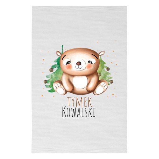 Uterák do škôlky 30x50 Meno pre deti BEAR