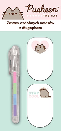 CAT PUSHEEN - pero + samolepiace poznámkové bloky na indexovanie, 2 ks.