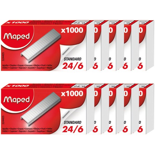 Mapované 24/6 pozinkované sponky 10x 1000 kusov