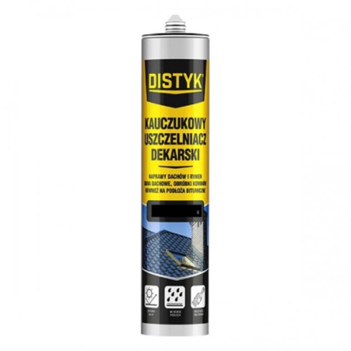 Gumový tmel na strešné krytiny 280ml Čierny