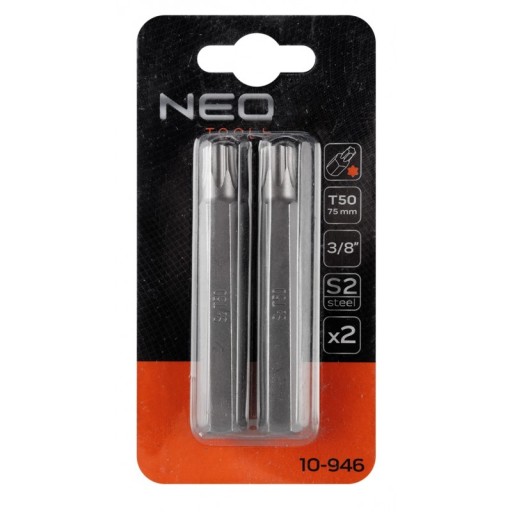 TORX bit T50 x 75 mm, S2 x 2 ks, NEO 10-946