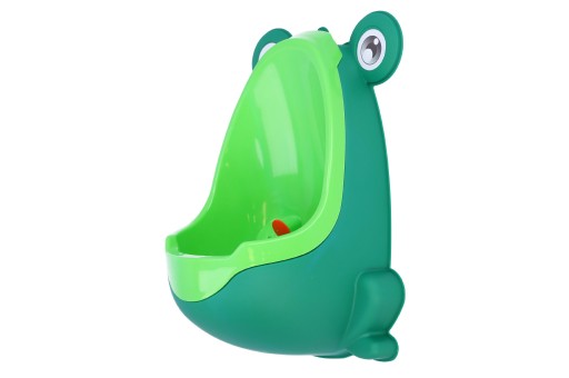 URINÁL nočník pre deti, chlapček, na stenu, zelená žabka