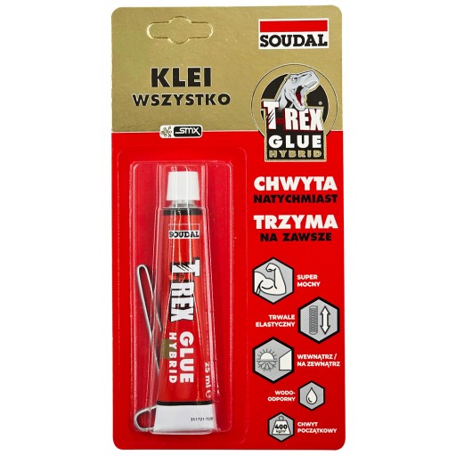 UNIVERZÁLNE HYBRIDNÉ LEPIDLO NA INŠTALÁCIU T-REX 25ml SILNO BIELY SOUDAL MAMUT