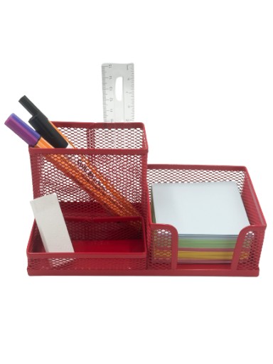 Pen&GO Organizér na pero na stôl sieťový box na náradie PG9058 Red