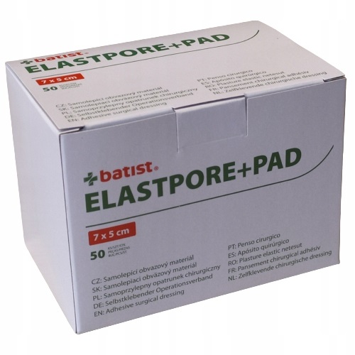 ELASTPORE + PAD 7 x 5 cm / 50 ks savý obväz