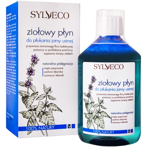 Ústna voda Sylveco s výťažkom zo šalvie a mäty