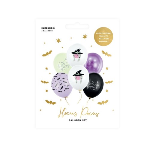 Balóniky WITCH WITCH HALLOWEEN dekorácie 30 cm 14 palcov sada 6 kusov