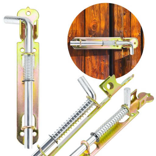 GATE LOCK s pružinou 180 mm, odpružený pre bránu s visiacim zámkom