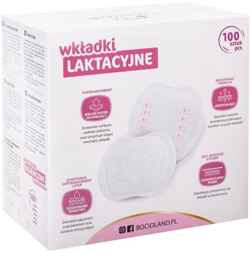 BOCIOLAND SUPER ABSORBENTNÉ LAKTAČNÉ VLOŽKY 100 ks