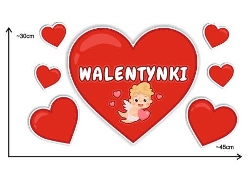 Dekorácia na Valentína - VEĽKÉ SRDCE + SRDCE