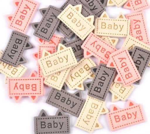 Etiketa z ekokože BABY GREY 2745