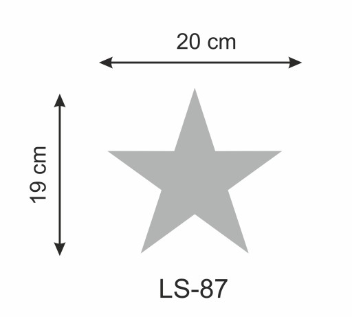 Akryl ZRKADLO hviezda 20x19 cm LS-87
