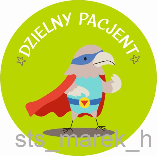 Motivačné nálepky statočný pacient BIG STRONG 5 cm UNISEX 100 ks.