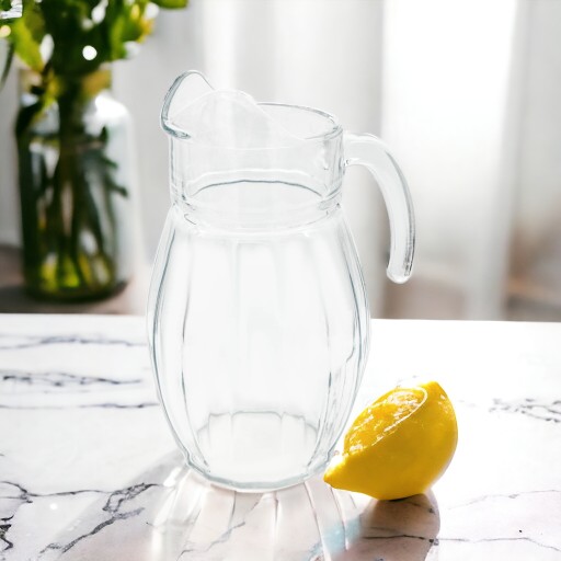 SKLENENÁ DŽVNA NA ŠŤAVU VODA LIMONÁDA VÍNO KOMPÓT 2L HRUBÁ SKLENENÁ KARAFA
