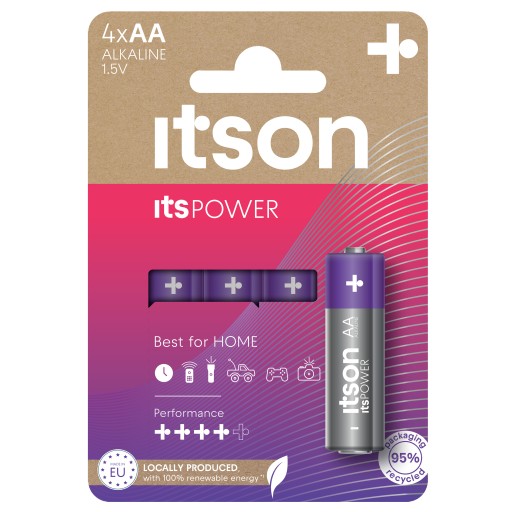 ITSON AA alkalické batérie 4x VEĽMI ÚČINNÉ