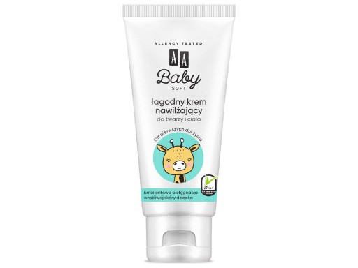 DETSKÝ KRÉM S VITAMÍNOM E A EMOLIENTMI NA TVÁR A TELO AA BABY SOFT