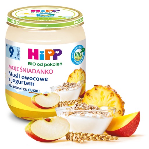 HiPP Ovocné müsli s bio jogurtom, 160g