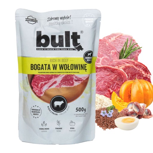BULT Mokré krmivo pre psov Hovädzie mäso 500g