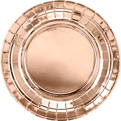 Papierové taniere ROSE GOLD ROSE GOLD 18 cm 6 ks pre LUX metalíza