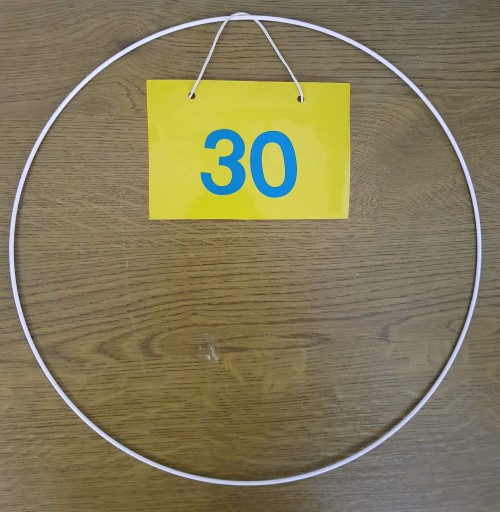 RIM/BIELY kovový krúžok/Lapač snov/30 cm