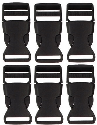 Plastová pracka na opasok 2cm 20mm - 6 ks