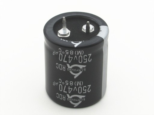 KONDENZÁTOR 470uF / 250V 25x30mm 85*C - SAMYOUNG HQ - 1 KS.