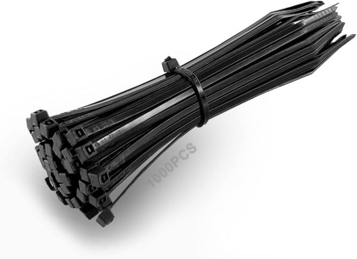 ČIERNE VIAZAČKY KABELOVÉ VIAZAČKY TRYTKA 4,8x250 mm 100 ks
