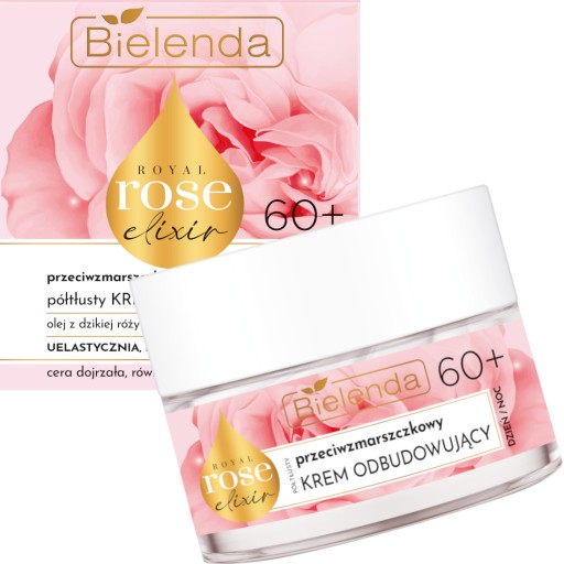 BIELENDA ROSE KRÉM NA TVÁR RUŽA PROTI VRÁSKAM REKONŠTRUKCIA 60+