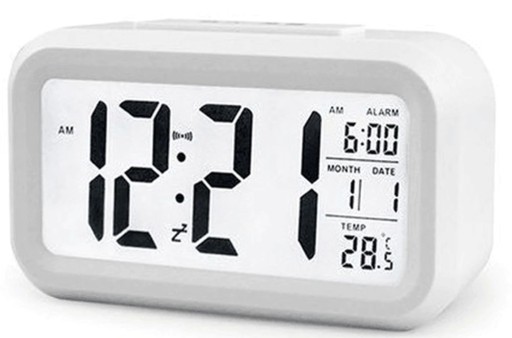HODINY ALARM TEPLOMER DIGITÁLNY LED DISPLEJ ELEKTRONICKÝ 12/24H