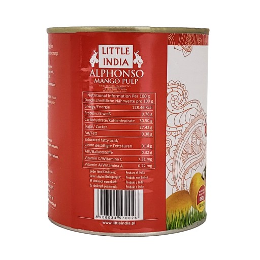 Alphonso sladená dužina z manga 850g