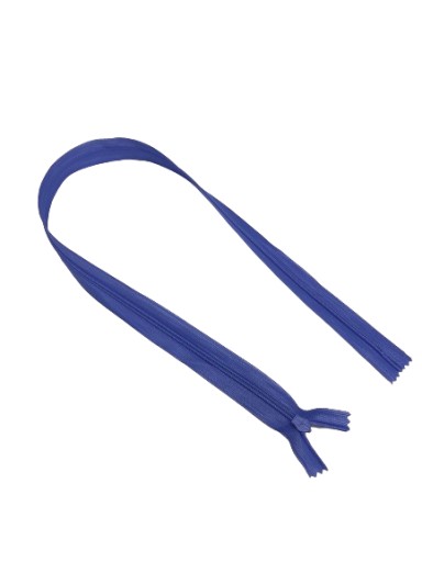 Zips, SAMOSTATNÝ Zips, KRYTÁ ČIPKA 60cm # MODRÁ / BEZ