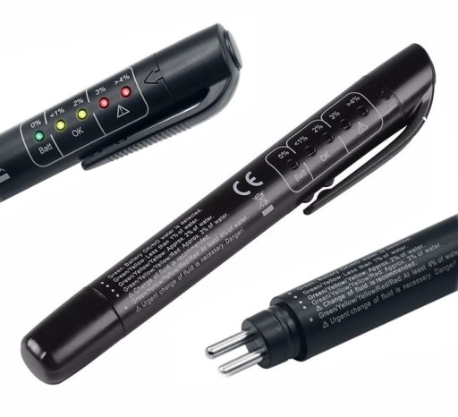 Univerzálny tester brzdovej kvapaliny s 5 LED diódami