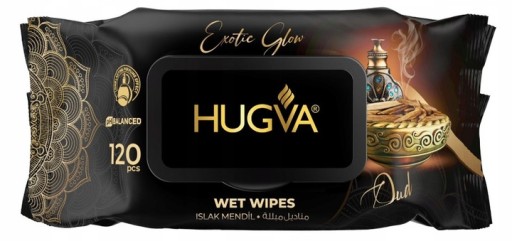 Luxusné parfumované vlhčené obrúsky EXOTIC GLOW 120 ks HUGVA