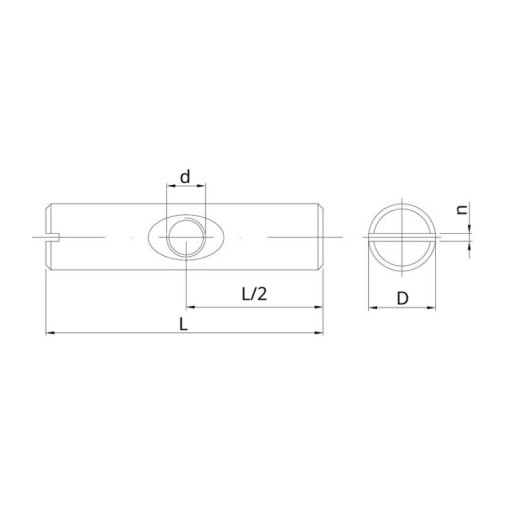 Symetrická valčeková matica M6x13 na nábytok