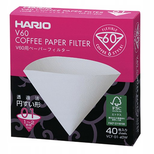 FILTRE NA VARENIE KÁVY, papierové, veľkosť 1, 40 ks