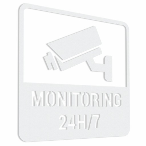 Monitorovanie 24/7 - výstražná nálepka 15x15cm
