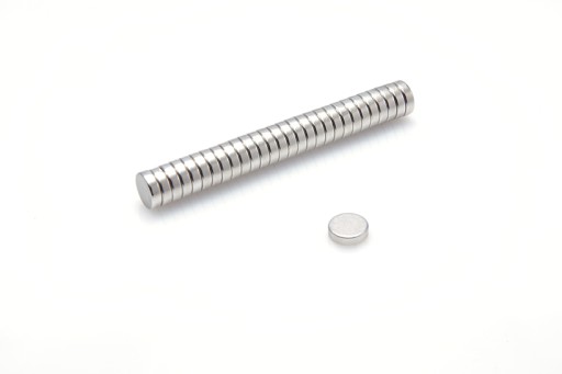 Neodymový cylindrický magnet MW 7x2 N38, sada 10 kusov