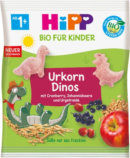 HiPP BIO Dinosaur Cereálne chrumky s ovocím