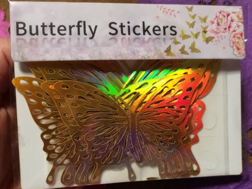 Motýle 3D samolepky na stenu Golden Butterflies