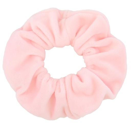Spona do vlasov, gumička, zamatový zábal, ružová