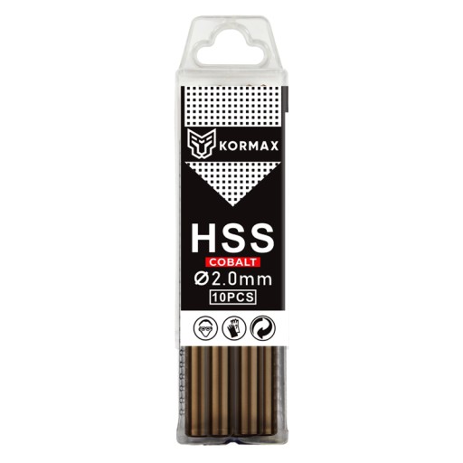 Vrták do kovu 5,0 mm HSS Co5 kobalt Kormax